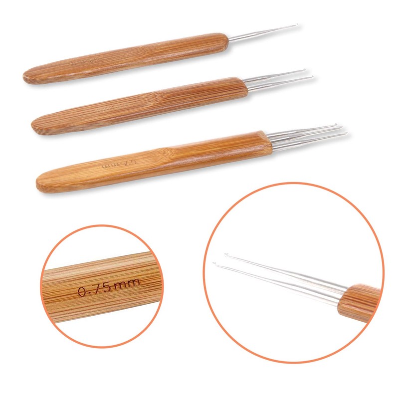 AUGSUN Dreadlock Crochet Hook Tool,Braid Hair Dreadlocks Needle Weaving Crochet