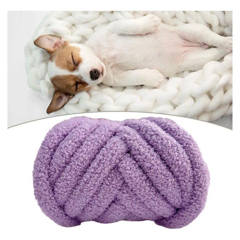Hilo De Lana Grueso, Hilo De Punto Para Brazo, Violeta