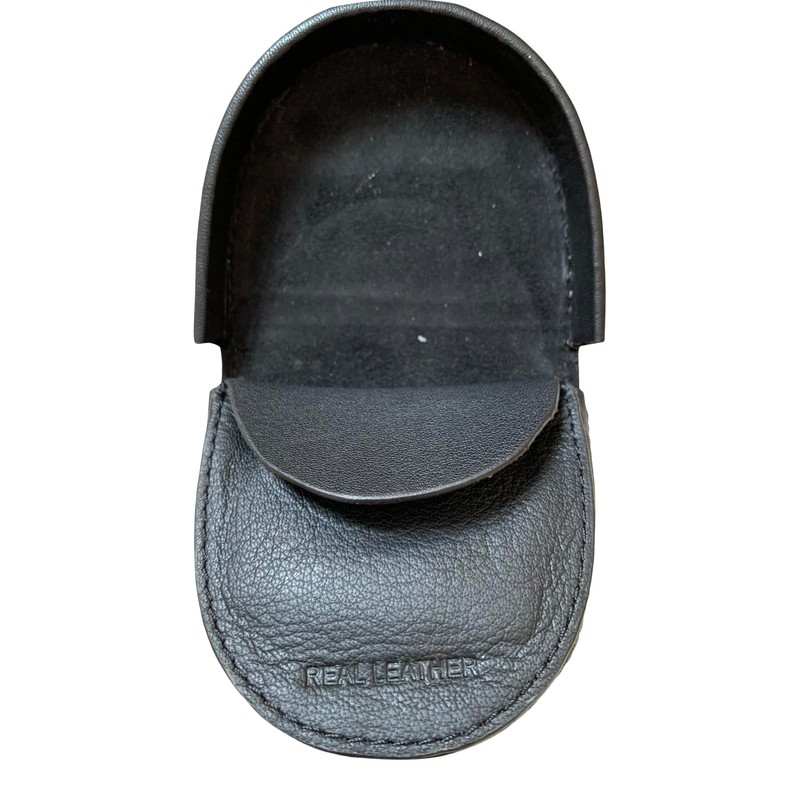 Lorenz Men's Goat Nappa Leather Horseshoe Shape Tray Purse with