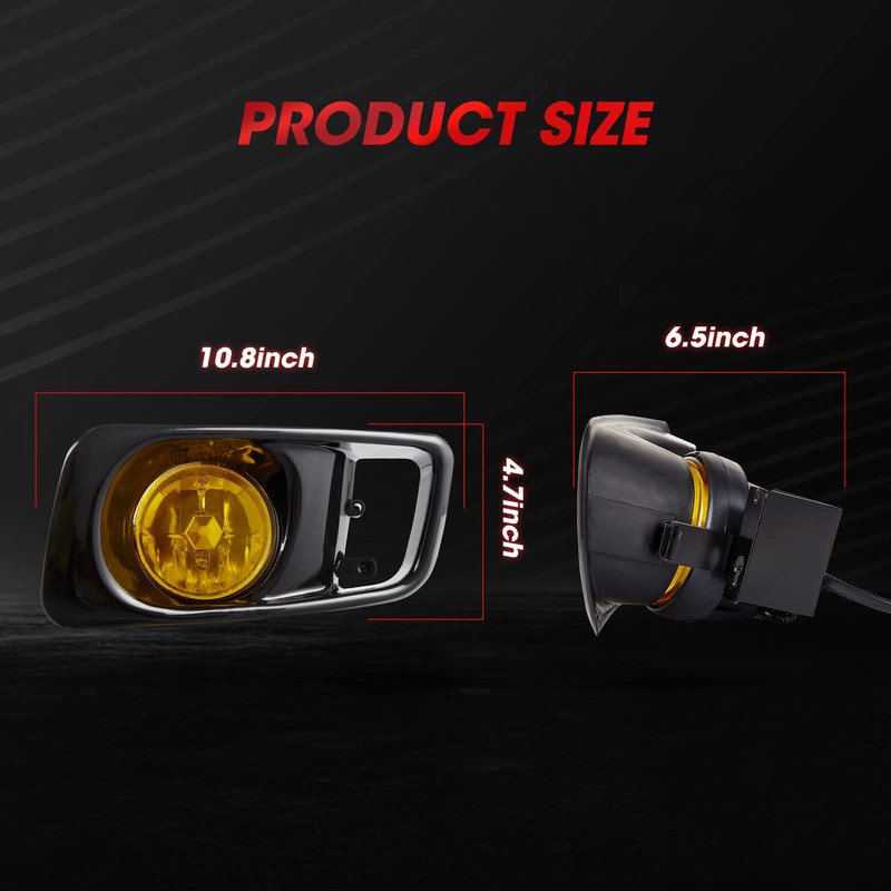 WEZEMLIGHT Driving Fog Lights Replacement For Honda Civic 1999 2000