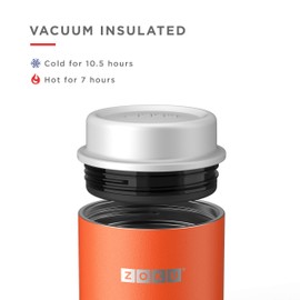 ZOKU ZK306-OR Food Jar OR Orange Food Jar, 16.5 fl oz (475 ml), Cold and Heat Retention, Colorful Food Jar, Convenient, For Going Out, For Excursions, Bento Box, Food Jar Orange