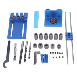Doweling Jig Kit 3 in 1 Adjustable, Aluminum Alloy Wear Pocket Hole Jig Set for Precise Woodworking, Complete Accessories Included