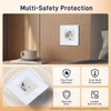 BSEED Schuko Socket, Single Socket, 1-Way Crystal Glass Panel Socket,