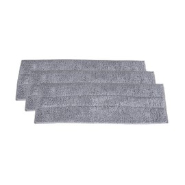 Superio Microfiber Mop Pads, Refill Miracle Mop, Dust Mop Replacement Head 16 Inch Damp Mop Refill for Flat Mop Set, with Velcro-Grey, 3 pack