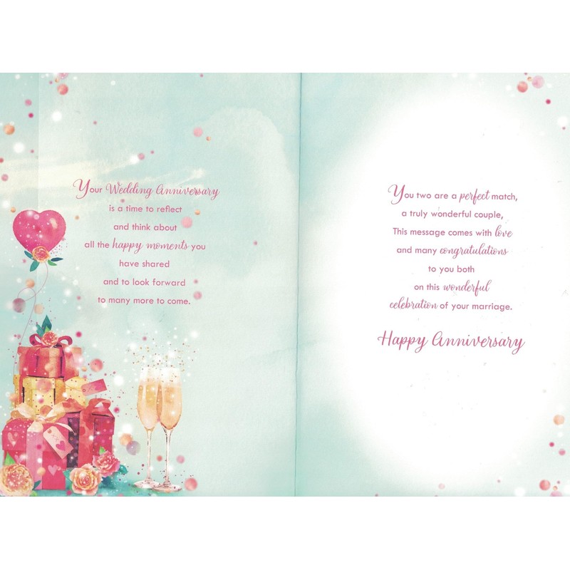 Mum & Dad anniversary card. Modern design. 9 x 6