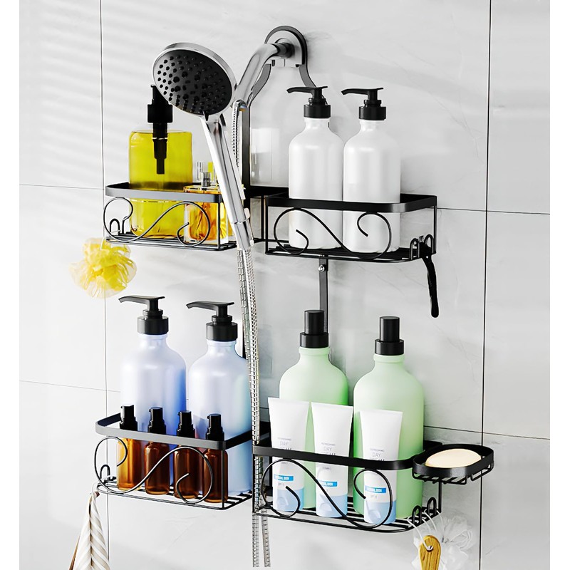 Kadolina Shower Caddy Hanging for Handheld Showerheads, Rustproof Stainless Steel