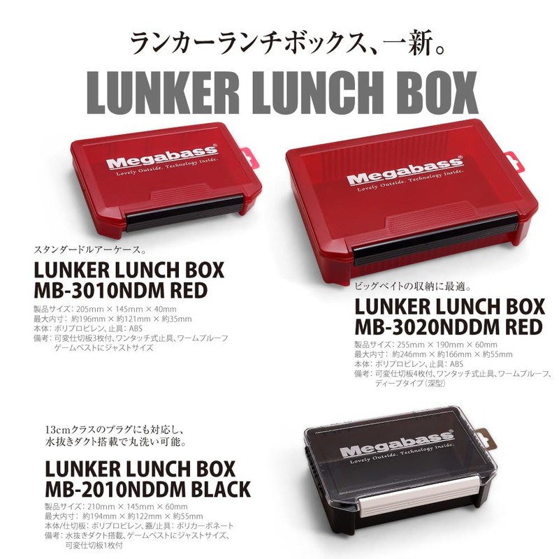Megabus LUNKER LUNCH BOX MB-3010NDM Red