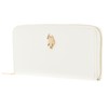 U.S.POLO ASSN. Polyurethane Wallet for Women, Cream White, Casual