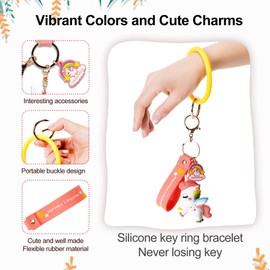 HONYJOOM Bonito llavero de regalo – Llavero de unicornio, accesorios Kawaii, llavero de mochila, llavero para llaves de coche, llavero para niños y niñas, A-blanco, 2.1x8.5inch