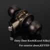 Probrico Keyed Alike Door Knob Locks, Exterior Door Handles, Front