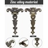 KGDUYC 4pcs Antique Hinges, Gate Hinge Zinc Alloy Furniture Hinges