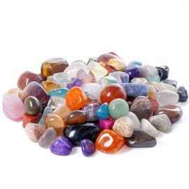 Marrywindix 72 Pcs Polished Stone Set Polished Multicolor Crystal Stone Set Healing Crystal Natural Carved Palm Worry Stone Chakra Reiki Balancing for Healing Reiki Meditation Vase Filler Home Decor