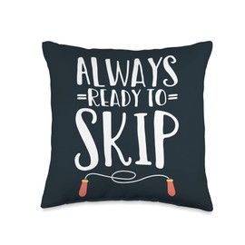 Rope Jumping Rope Skipping Jump Rope Throw Pillow