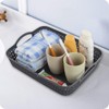 Morcte 6-Pack Plastic Organization Trays Basket, Large Storage Basket, Gray