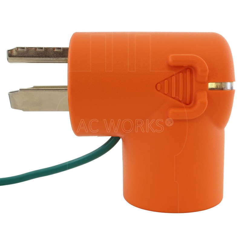AC WORKS 30 Amp 3-Prong Dryer Wall Outlet Adapter (To