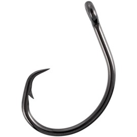 Dr.Fish 30 Pack Fishing Circle Hook 3X Strong in-Line Hook Live Bait Hook Black Nickel Sharp Non-Offset Wide Gap Saltwater Mackerel Striper Catfish Bass Tuna Freshwater #3/0