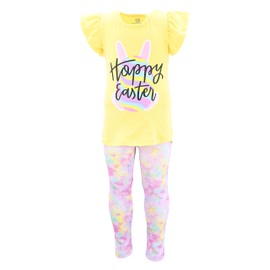 Unique Baby Conjunto de leggings de conejo de Pascua para niñas, Easter Egg, 4 Años