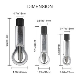 EEEKit Metal Nut Splitter Cracker, Manual Pressure Metal Nut Splitter Breaker Nut Remover Extractor Tool, 9-12mm, 12-16mm, 16-22mm