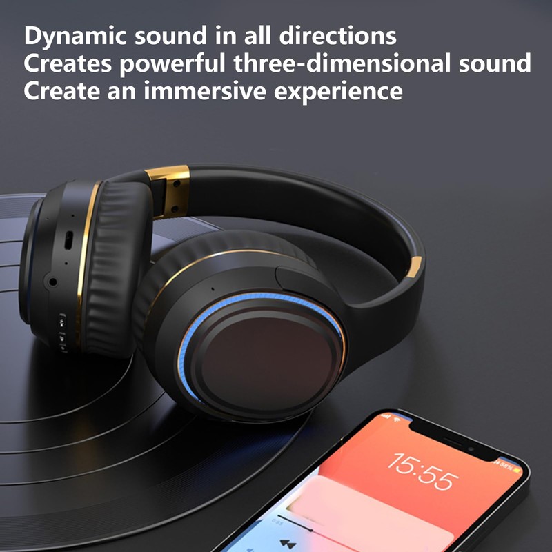 Headphones Wireless | Wireless On-Ear Headset | Foldable Stereo Bass