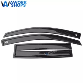 Fits 04-16 Nissan Armada Window Visor Vent Rain Guard Shade W/ White V8