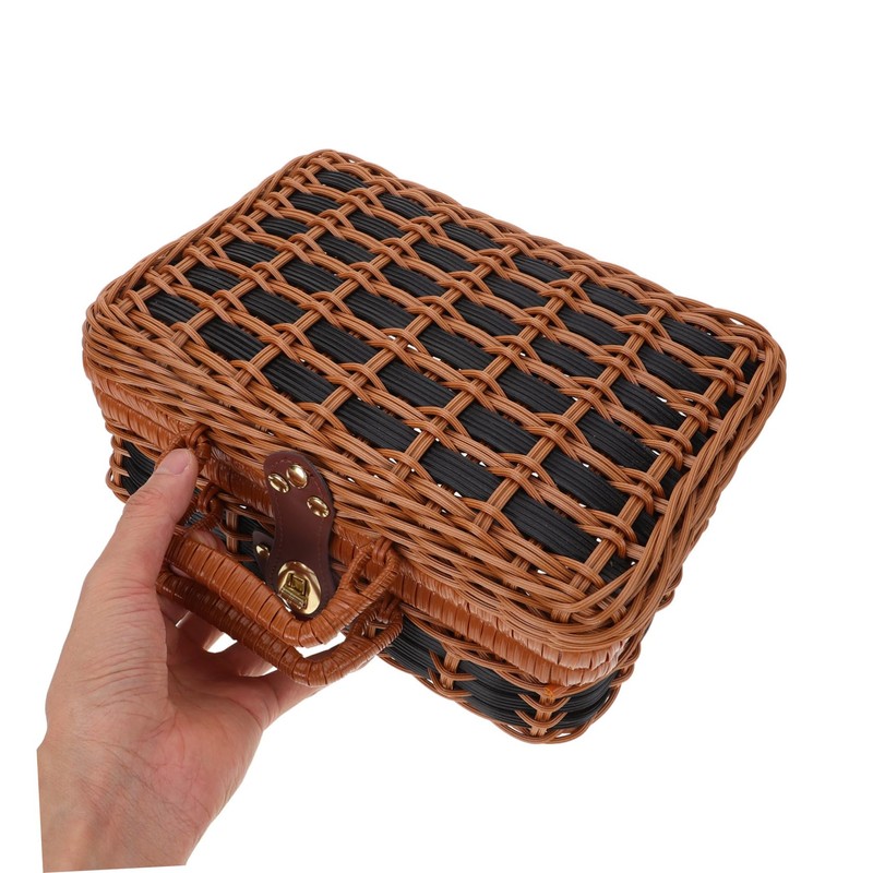 BESPORTBLE Portable Suitcase Box with Lid Stylish Storage Container for