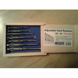 7pcs/Set Adjustable Hand Reamers, 8/A-2/A, HV-H3,1/4" to 15/32", HSS #515-ADJ7-New
