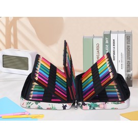 JAKAGO Large XXL Pencil Case with 220 Slots Pen Storage, Waterproof Pen Bag for Watercolour Pencils & Markers & Gel Pens, Gift for Students, Artists, Plant Cat, pencil case