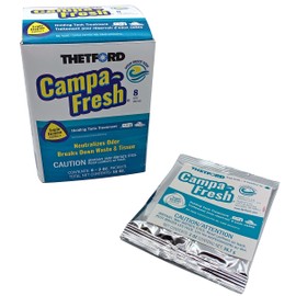 Thetford Campa-Fresh Ocean Breeze Scent RV Holding Tank Treatment, Formaldehyde Free, Waste Digester, Septic Tank Safe, 8 Pack Dripack (96702)