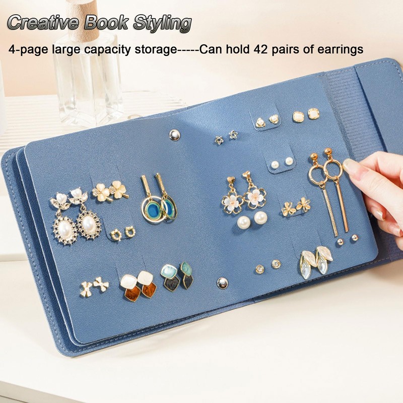 LAKE OF FIRE Earring Holder Organizer with Foldable Book Design