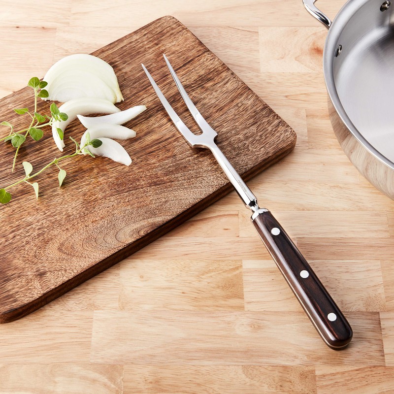 Mercer Culinary Praxis Forged Fork with Wood Handle, 12-1/4 Inch,