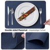 Simurq Washable Place Mats in Leather Look - Reversible and