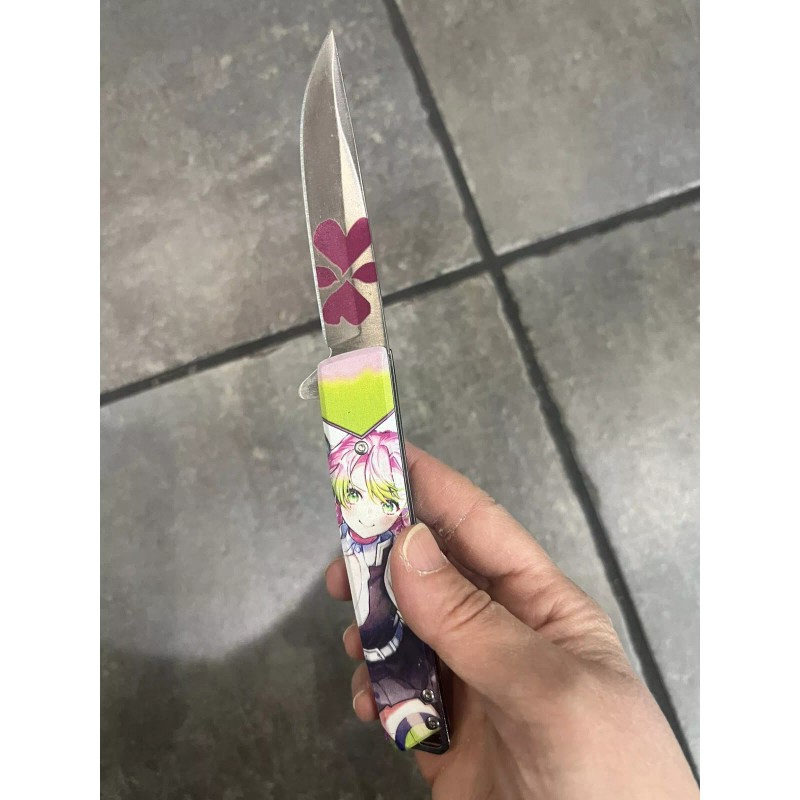 Super Knife Mitsuri Kanroji Demonslayer Assisted Open Pocket Knife9”