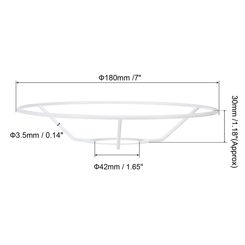 PATIKIL 7 Inch E26 E27 Lamp Shade Ring Frame with