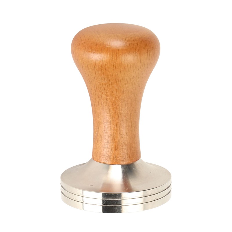 Coffee Tamper Solid Wood Handle Stainless Steel Easy to Use