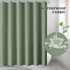 Sage Green Waffle Textured Cloth Shower Curtain Set, Modern Solid