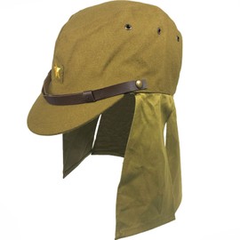 [KIND CUBE] Military Cap Replica Japanese Army Sergeant with Hat Draping, Cosplay, Airsoft Game (Head Circumference 23.2 inches (59 cm)