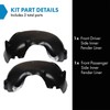 TRQ TRQ Front Inner Fender Liner Set Compatible with 2004-2006