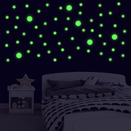 DUOFIRE Glow in The Dark Stars and Domed Dots, Ceiling Glow in The Dark, Ultra Bright Glowing Stars and Domed Dots of 294 PCS for Kids Room or Birthday Gift, Beautiful Wall Decals and Ceiling Decors