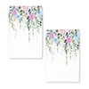 Nreafifi Green Eucalyptus Leaves Pink Floral Kitchen Towels Set of