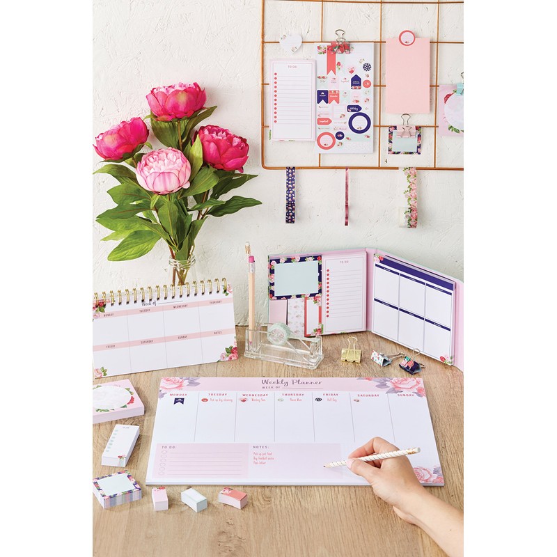 Noteworthy Graphic Florals Binder Clips (Pack of 6)