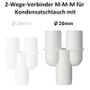 2-Way Vertical Connector Male for Condensate Hose Diameter 20 mm,