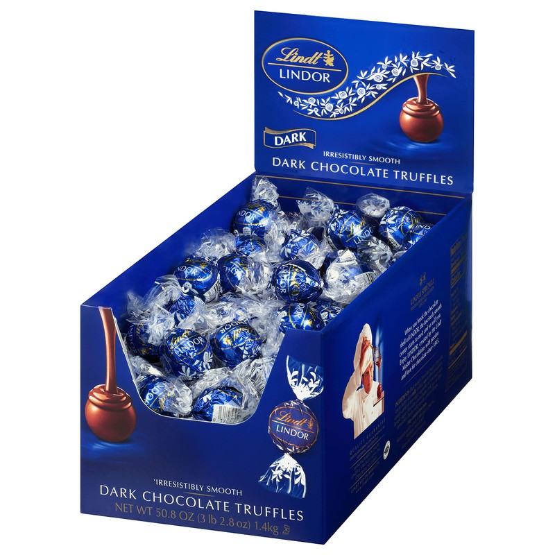Lindt LINDOR Dark Chocolate Candy Truffles, Dark Chocolate with Smooth,
