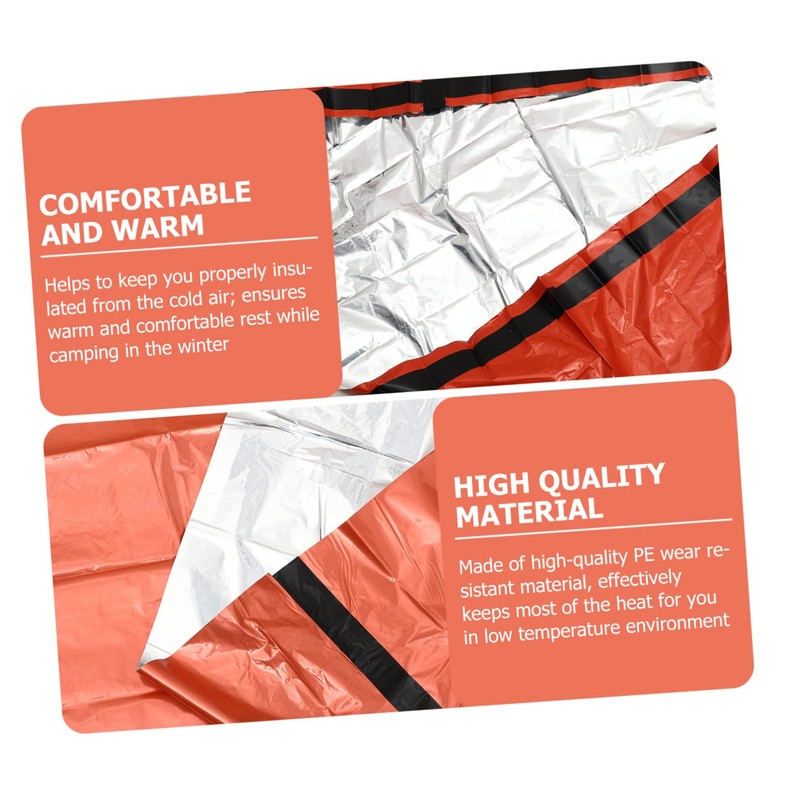 Sosoport Insulated Sleeping Bag Emergency Tent Thermal Blanket Outdoor Sleeping