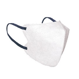 [マスク習慣] 不織布 E-lineマスク 30枚入 ふつうサイズ 立体型 小顔効果 メイクがつきにくい カラーマスク (ホワイト×ネイビー)