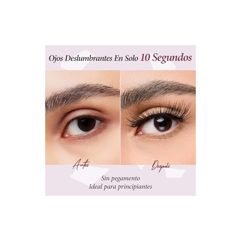 Pestañas Autoadhesivas Instant Glam｜Reutilizables｜Diseño de Una Pieza (11-16-17 mm)
