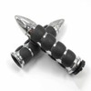 TDR Pair 1" Spike Chrome Hand Grips with Throttle Boss