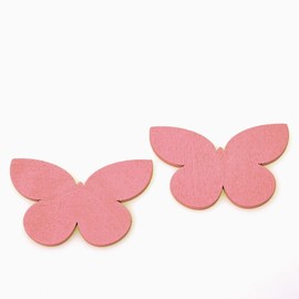 Wooden Butterfly – Pink – Pack of 12) – 7 cm – 56002 30 (0.58 EUR/Stk)