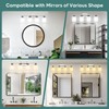 Ascher Bathroom Light Fixtures, 4-Light Vanity Light Over Mirror, Brushed