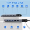 USB C Docking Station Dual Monitor for Dell/HP/Lenovo/Surface Laptop, 14