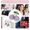 Rayslesan Sparkly Key Fob Cover with Cherry Keychain, Bling TPU
